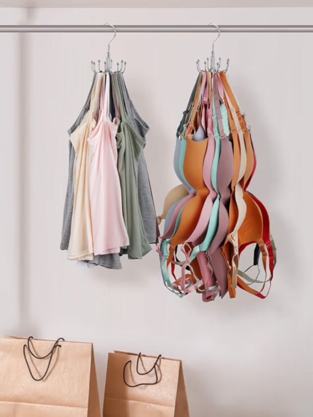 Metal Hook Rack in Chrome - Picture 2 of 8